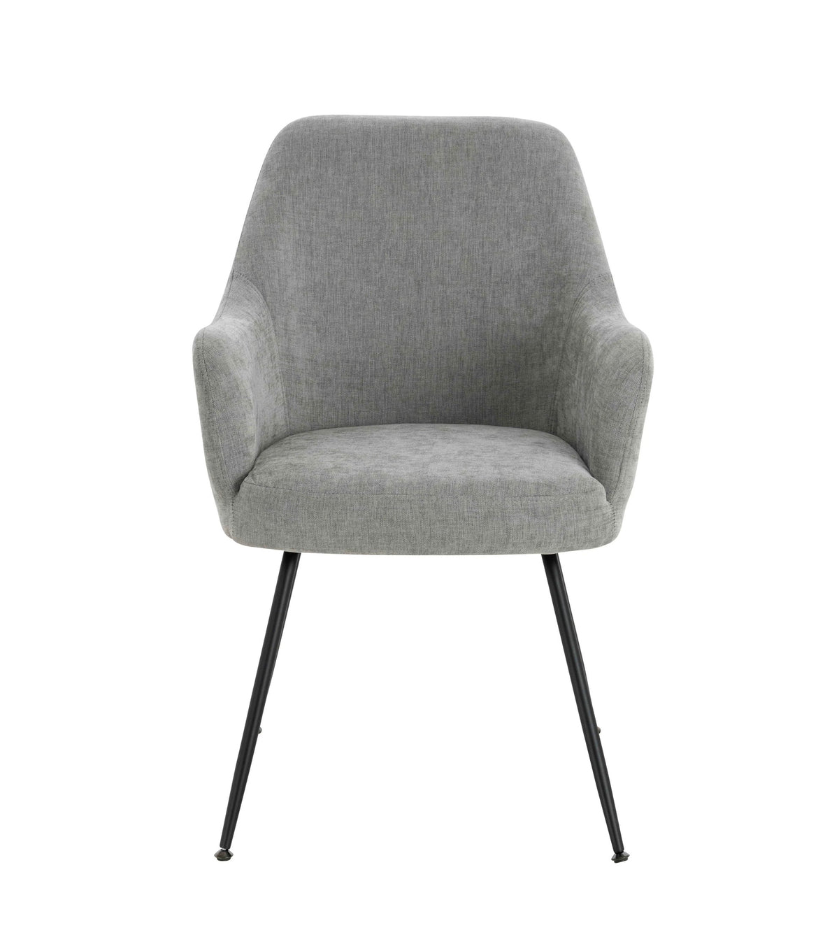 Chichester Set of 2 Textured Fabric Dining Chairs with Arms #colour_light-grey