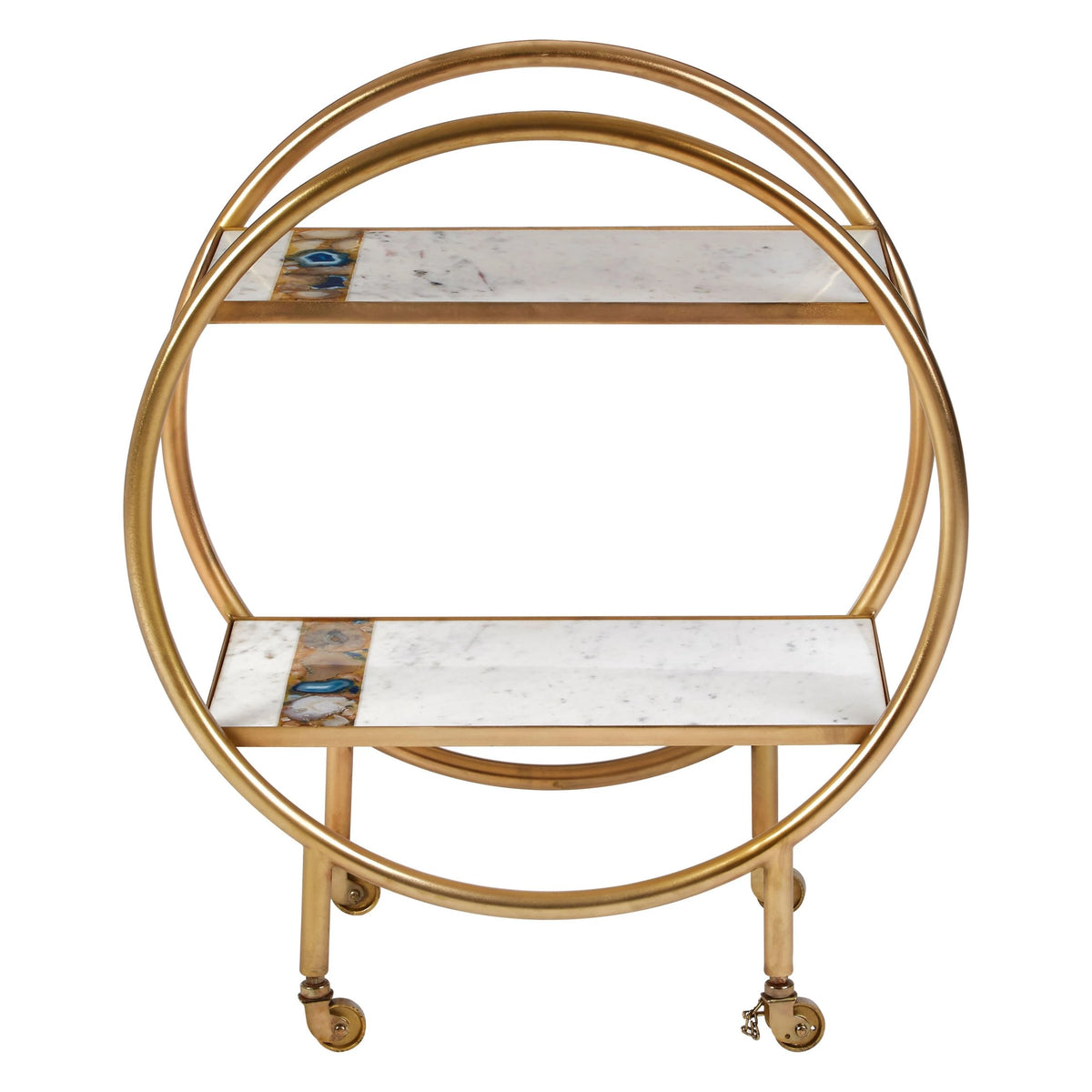 Lichfield Marble 2 Tier Round Shelf Or Bar Unit