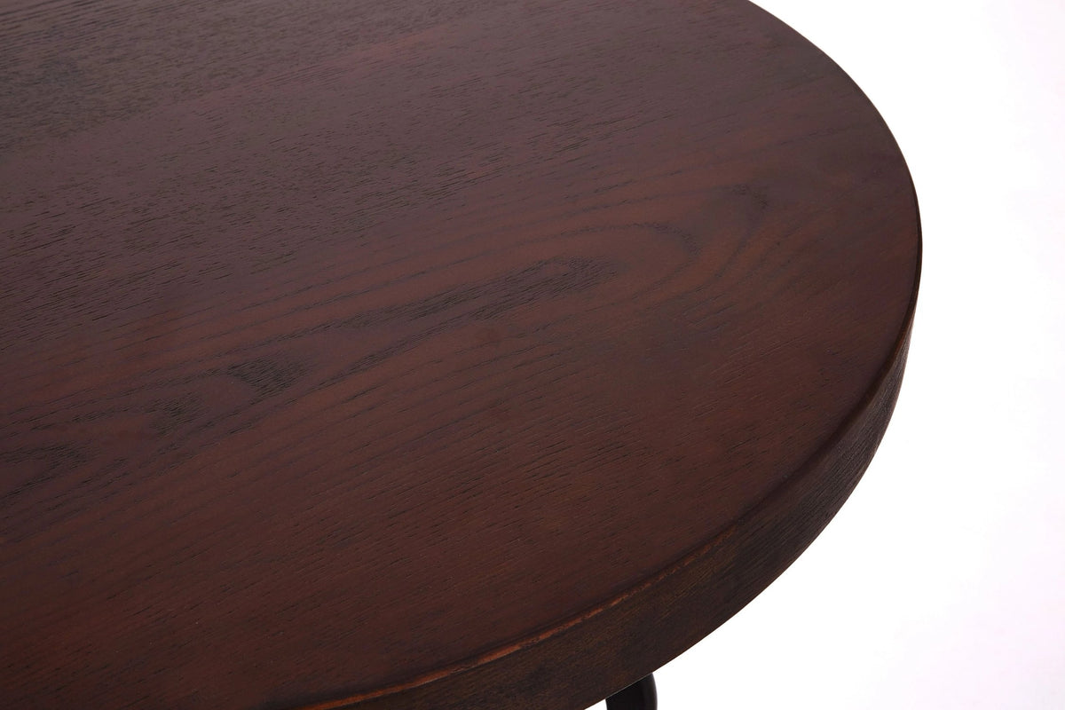 Belgravia Walnut and Black Metal Bar Table