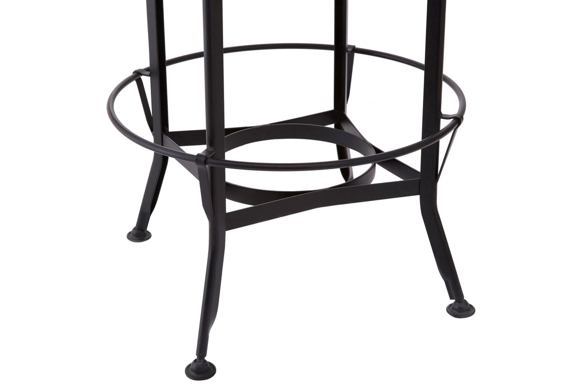 Belgravia Walnut and Black Metal Bar Table