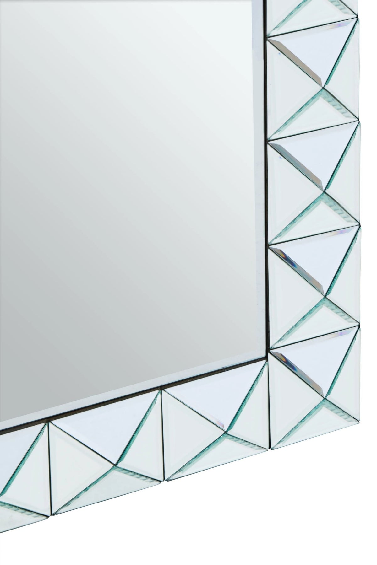 Thirsk Pyramid Faceted Edge Full Length Wall Mirror