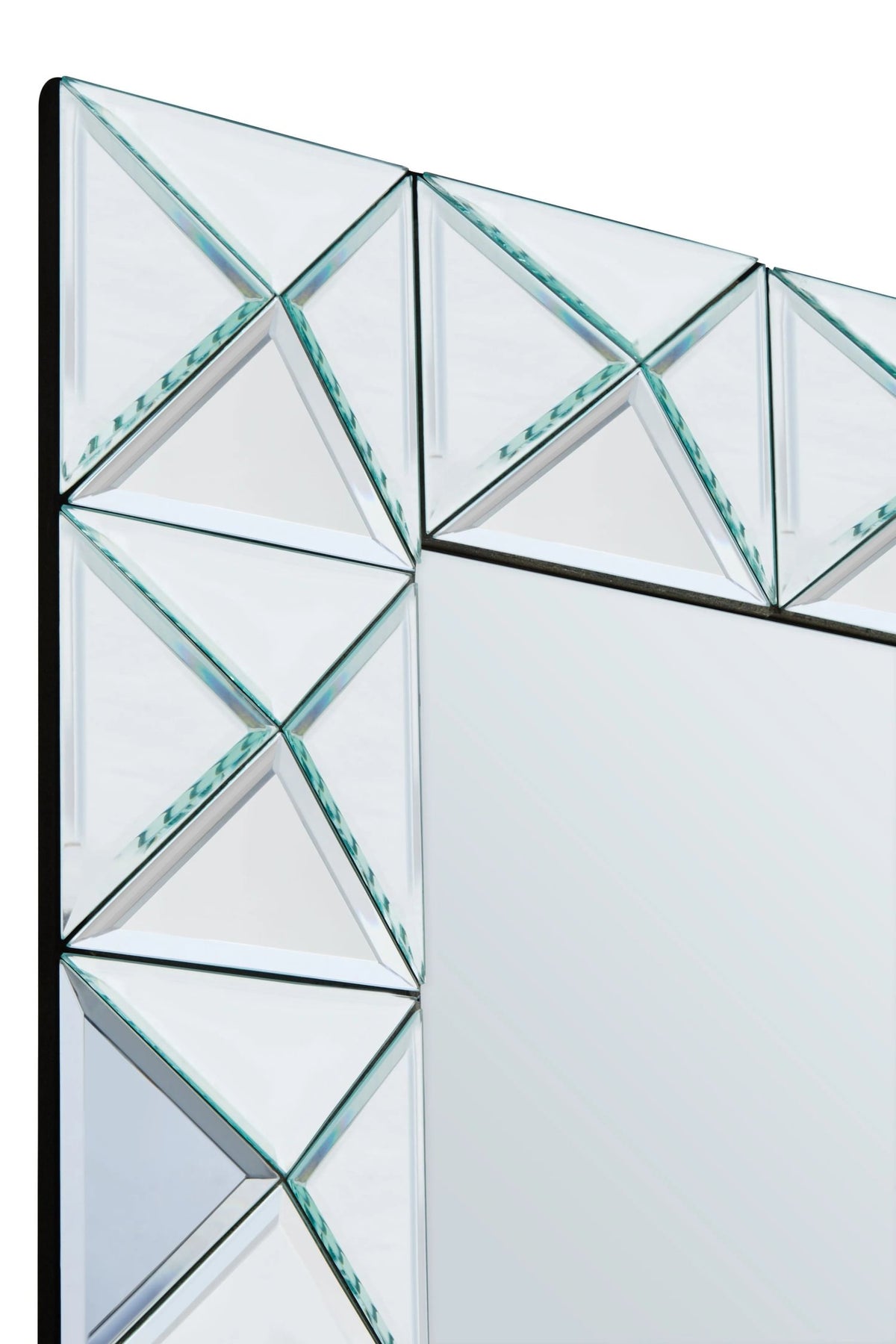Thirsk Pyramid Faceted Edge Full Length Wall Mirror