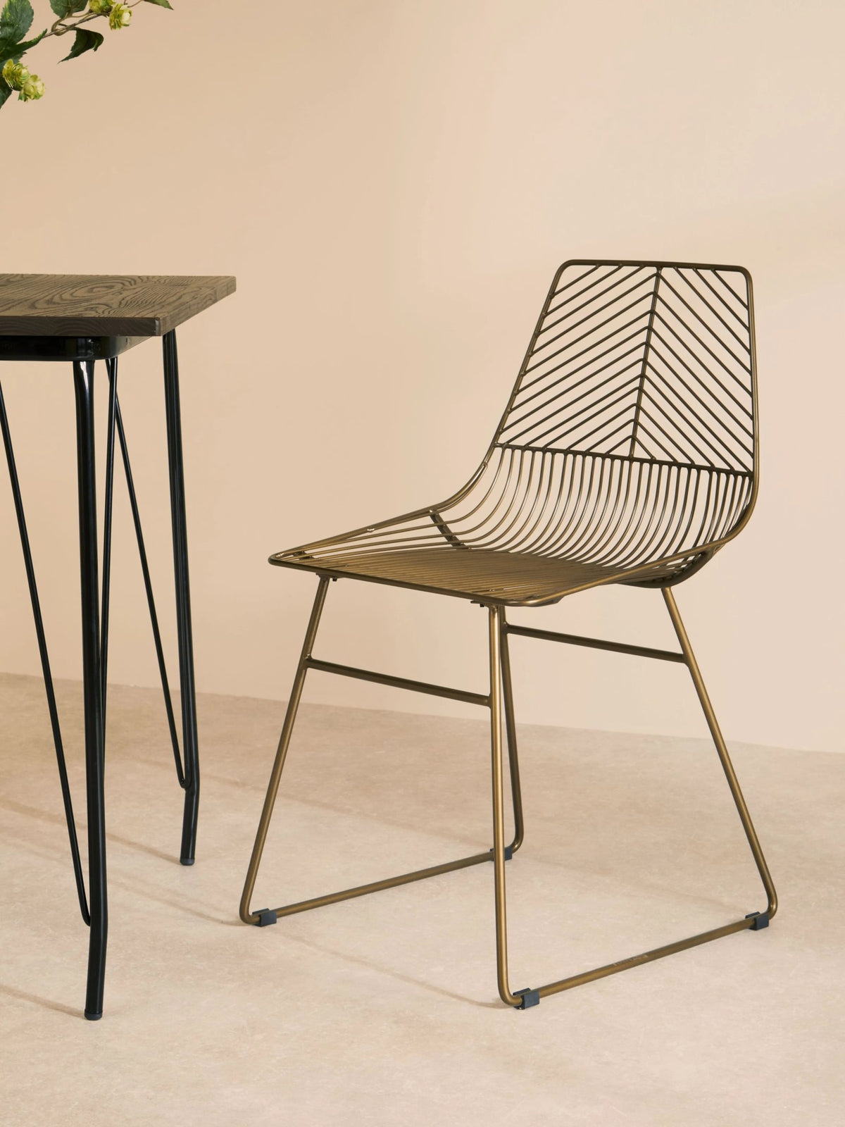 Madison Metal Wire Chair #colour_bronze