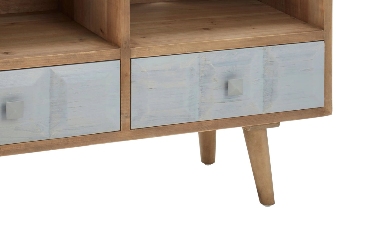Denbigh Whitewash Pine Wood Media Unit