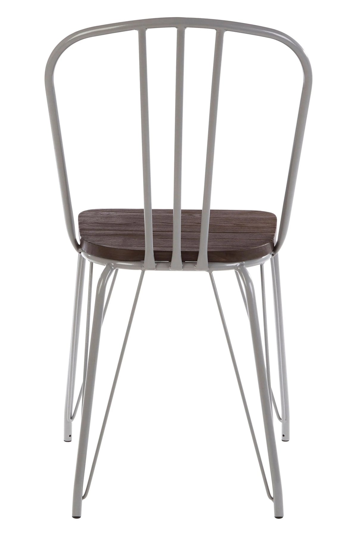 Madison Grey Metal Frame and Elm Wood Chair