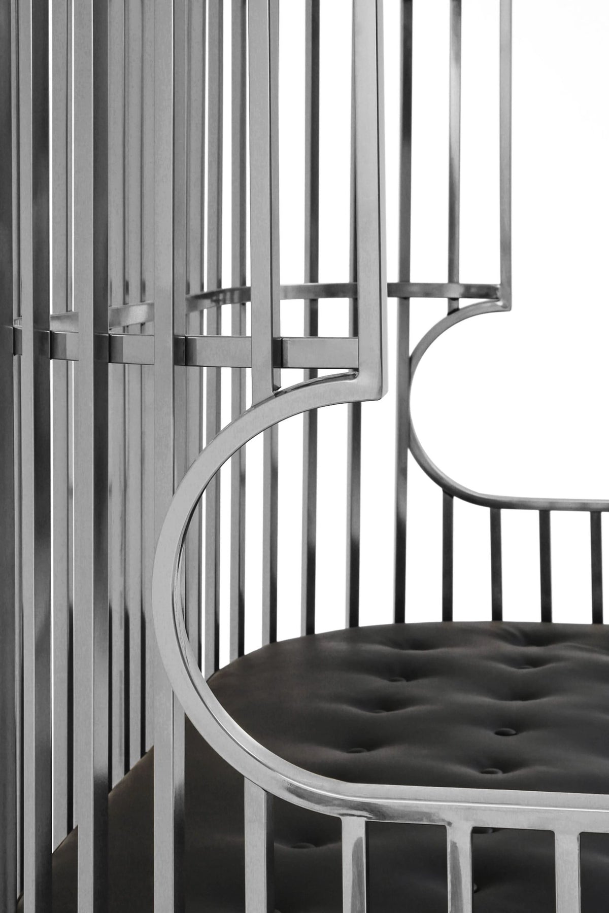 Notting Silver Dome Cage Two Seat Sofa