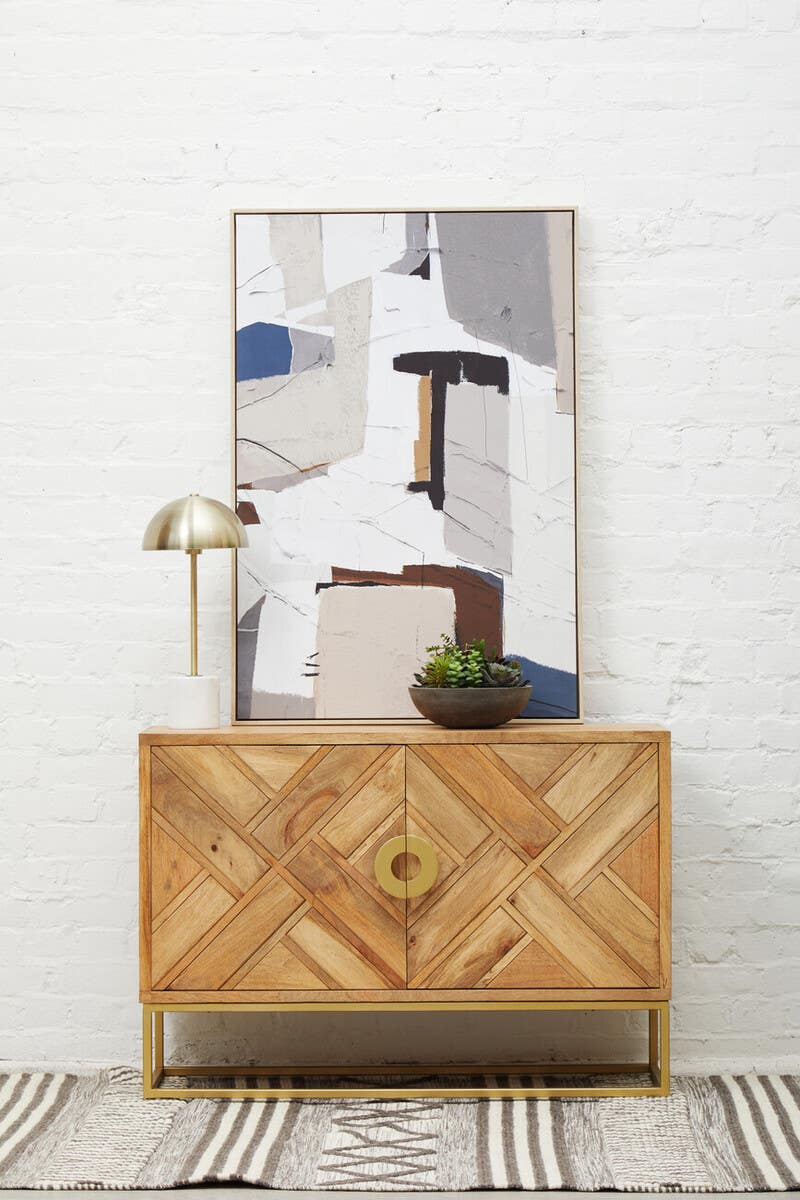 Notting Brushed Brass Table Lamp with Marble Base