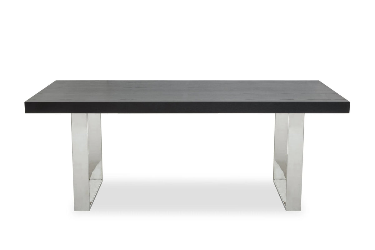 Porto Black Elm Wood Dining Table