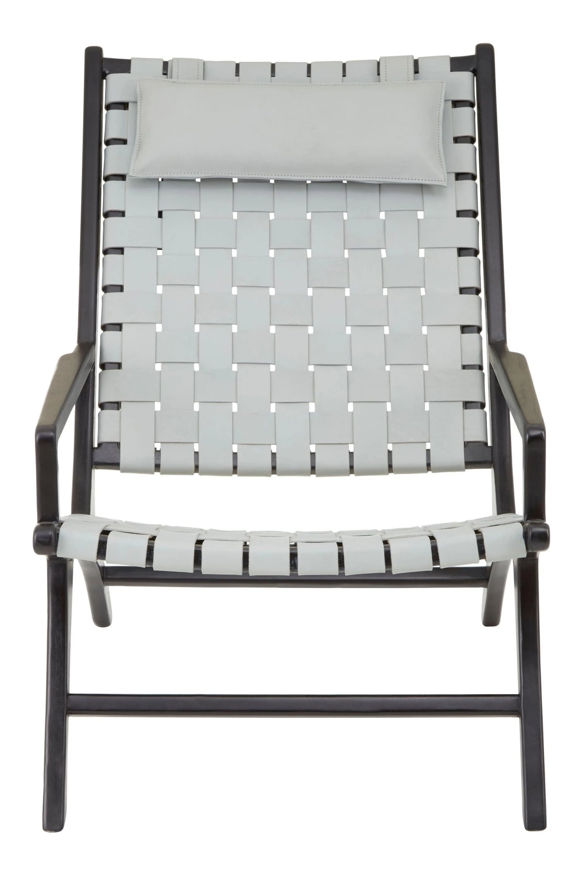 Seville Black Leather Woven Chair