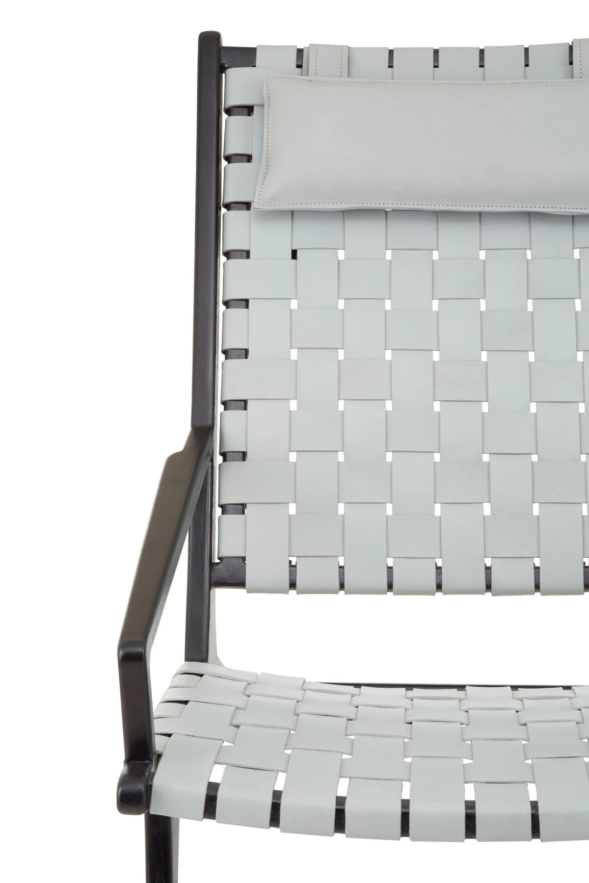 Seville Black Leather Woven Chair