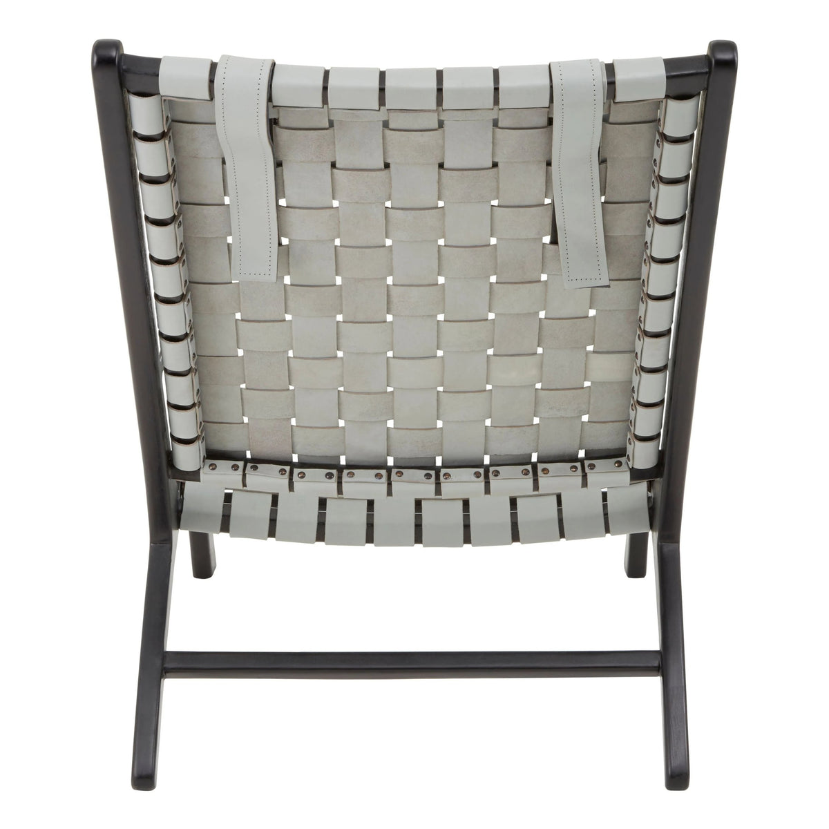 Seville Black Leather Woven Chair