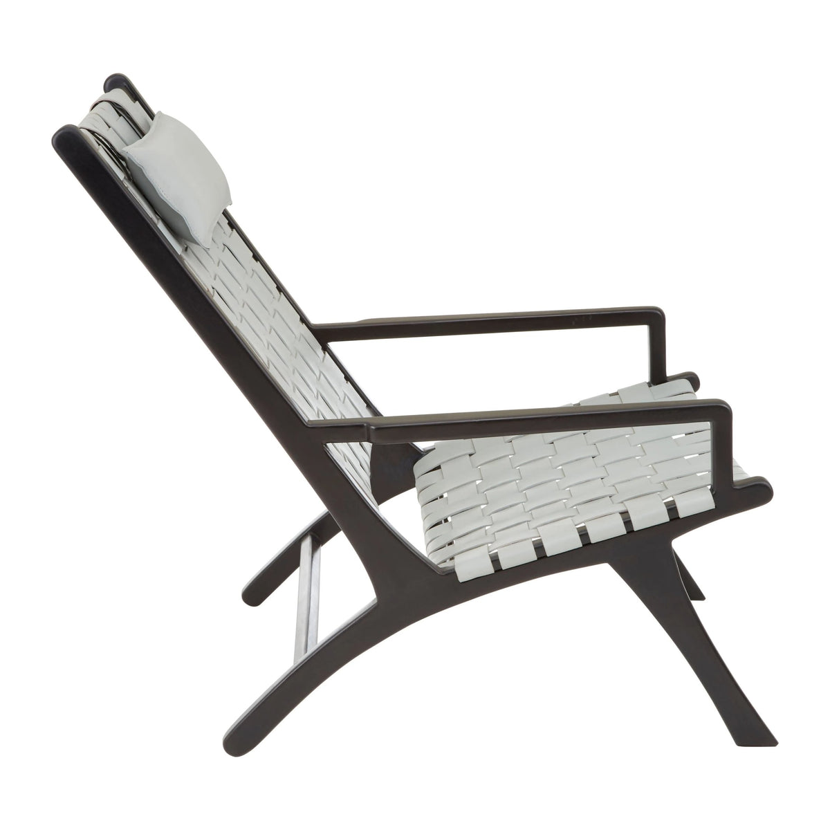 Seville Black Leather Woven Chair