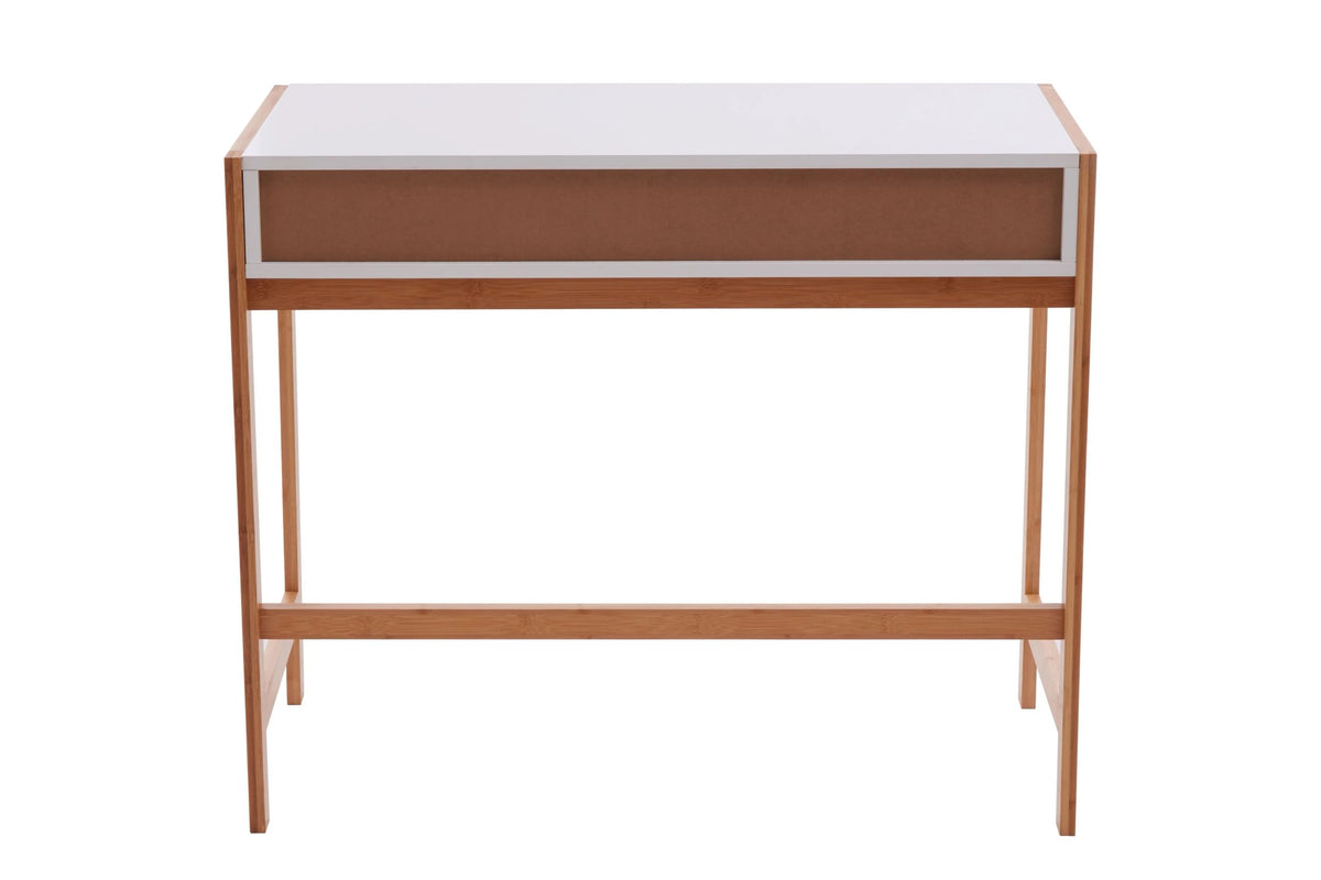 Capri White Desk with Storage