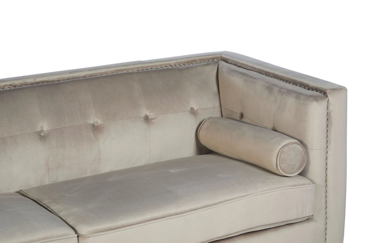 Soho 3 Seat Velvet Sofa #colour_mink
