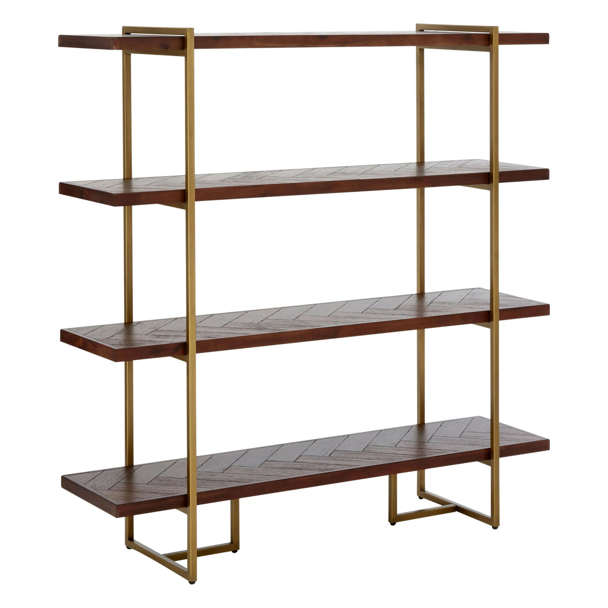 Como Acacia Wood Effect Four Tier Shelving Unit