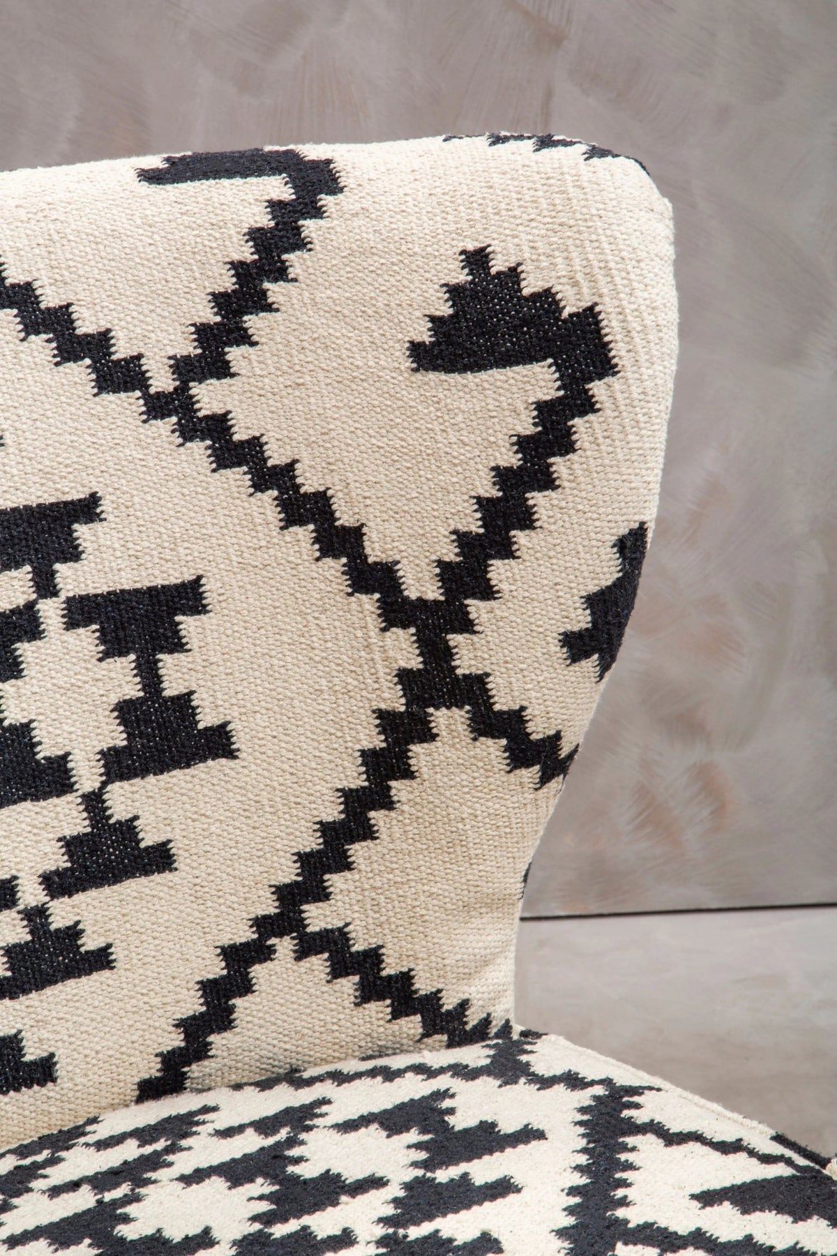 Granada White and Black Berber Style Mango Wood Chair