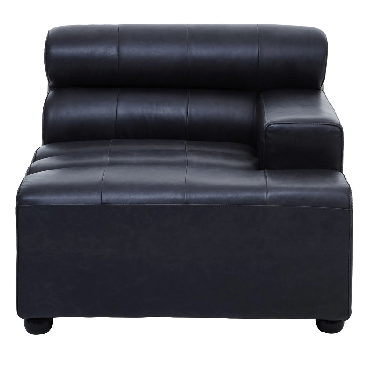 Bath Antique Black Modular Leather Sofa (right-hand)