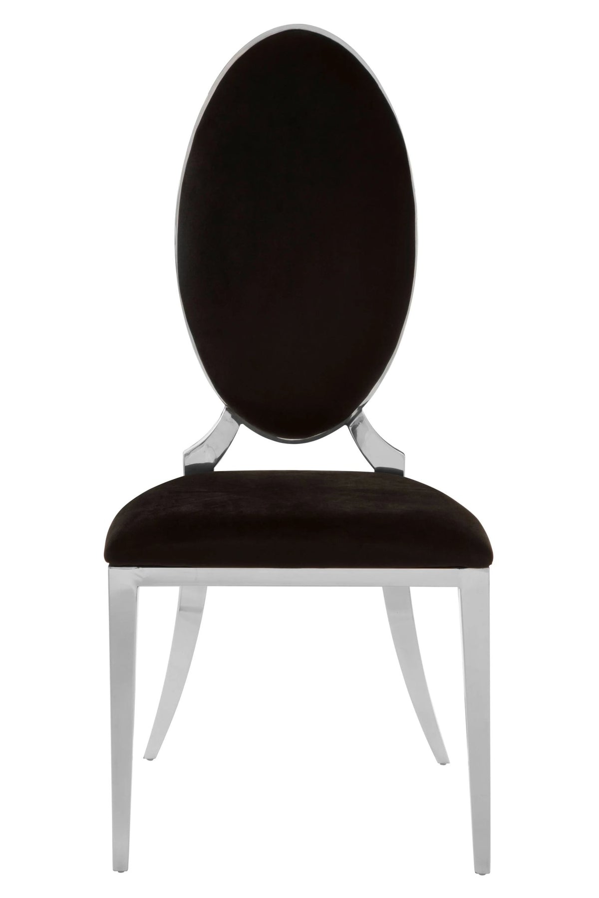 Notting Black Velvet Dining Chair (W51cm)