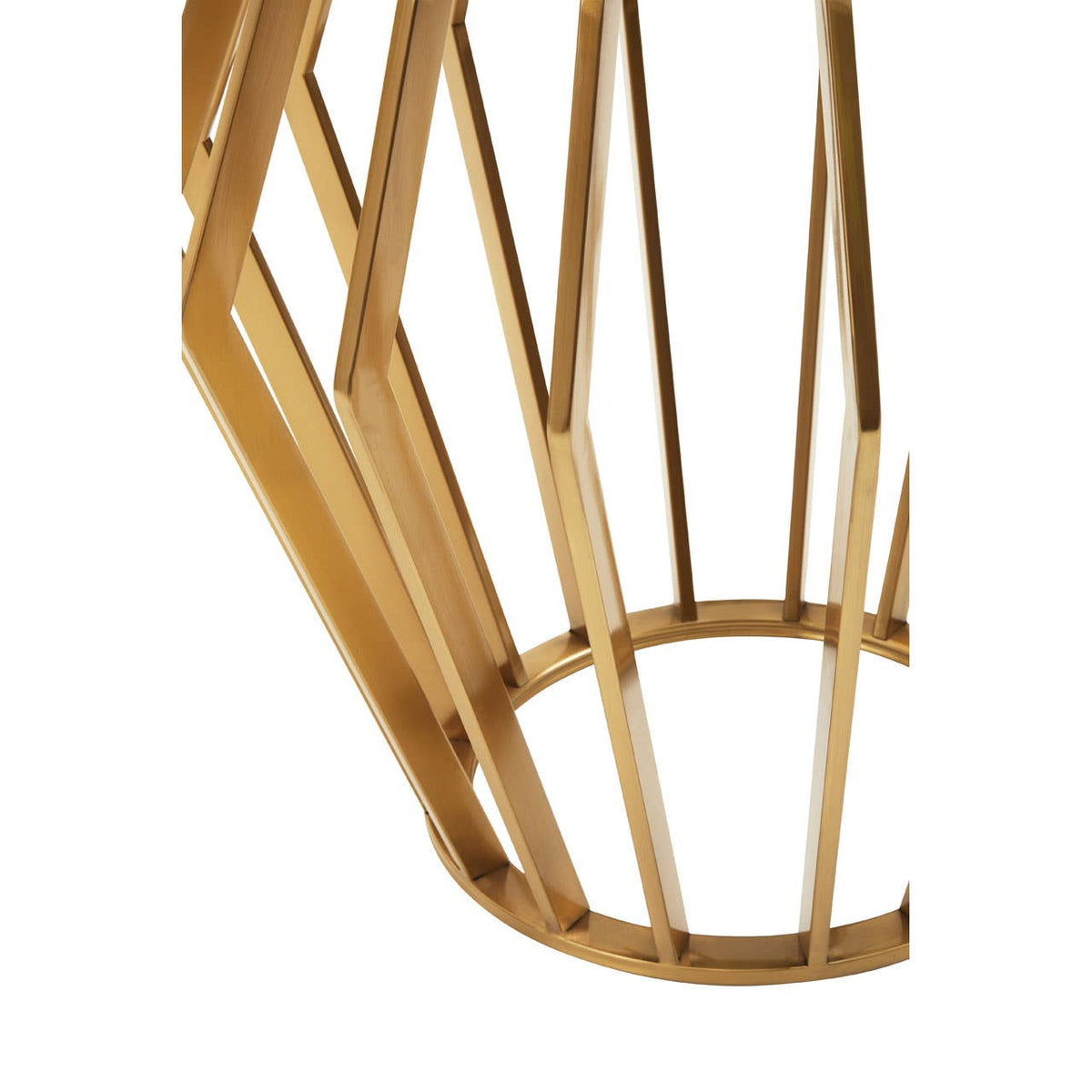 Monaco Large Round Side Table with Black Glass #colour_gold