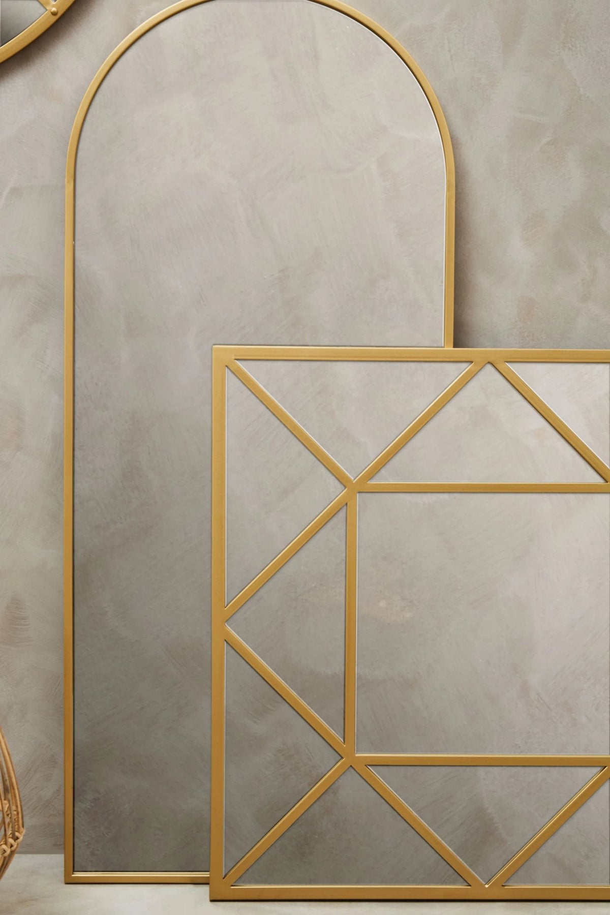 Hayle Gold Finish Full Length Wall Mirror