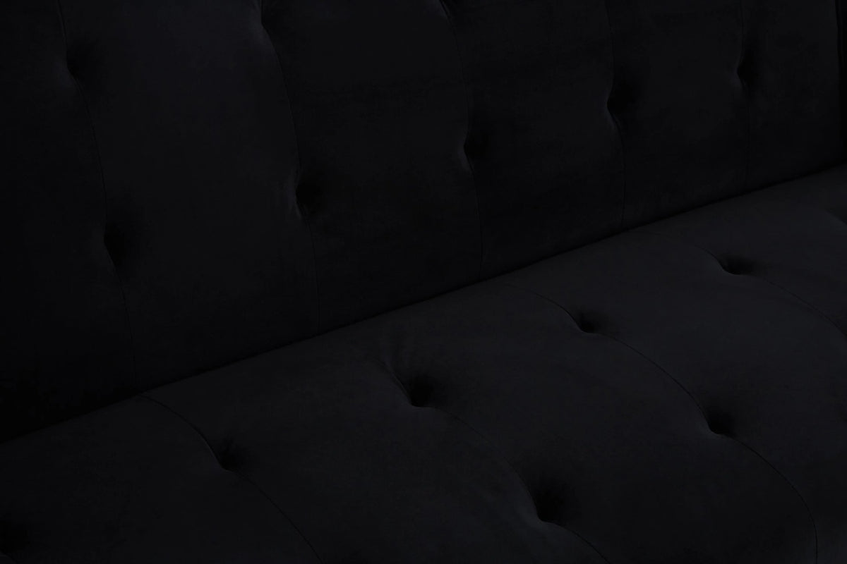 Orford Black Velvet Sofa Bed