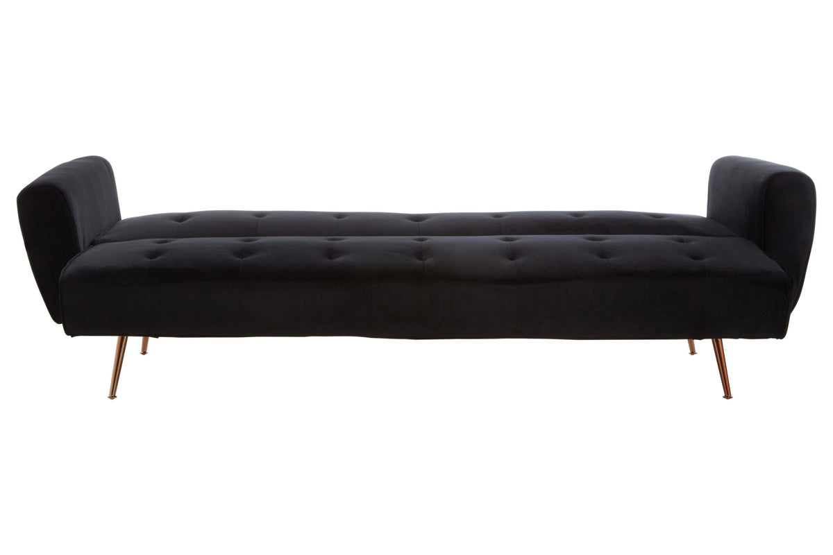 Orford Black Velvet Sofa Bed