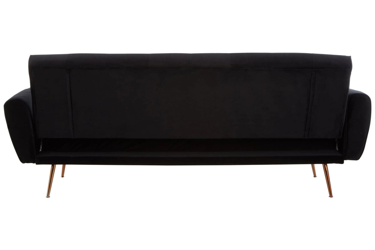 Orford Black Velvet Sofa Bed