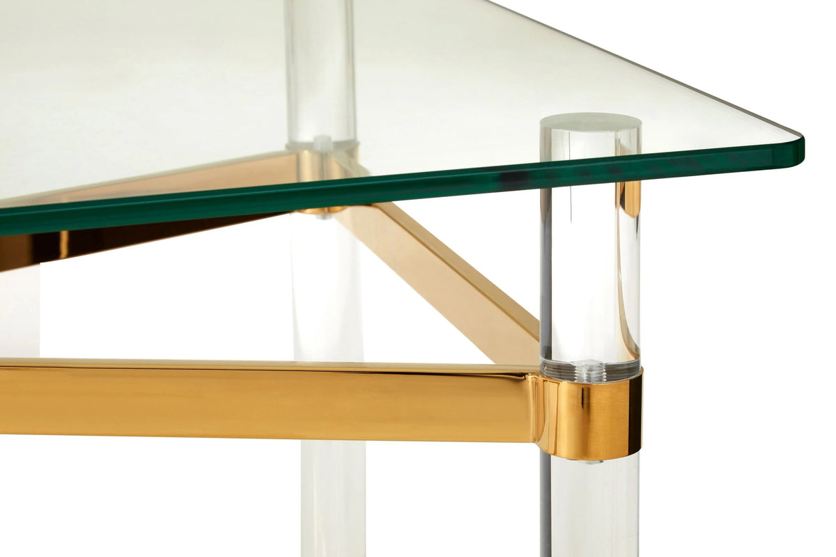 Sorrento Glass and Gold Coffee Table