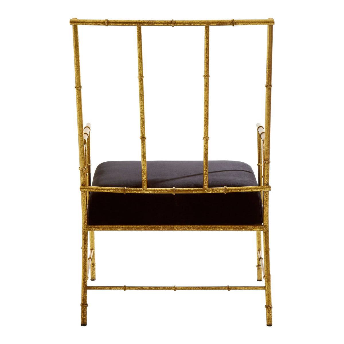 Balmoral Gold and Black Velvet Accent Chair