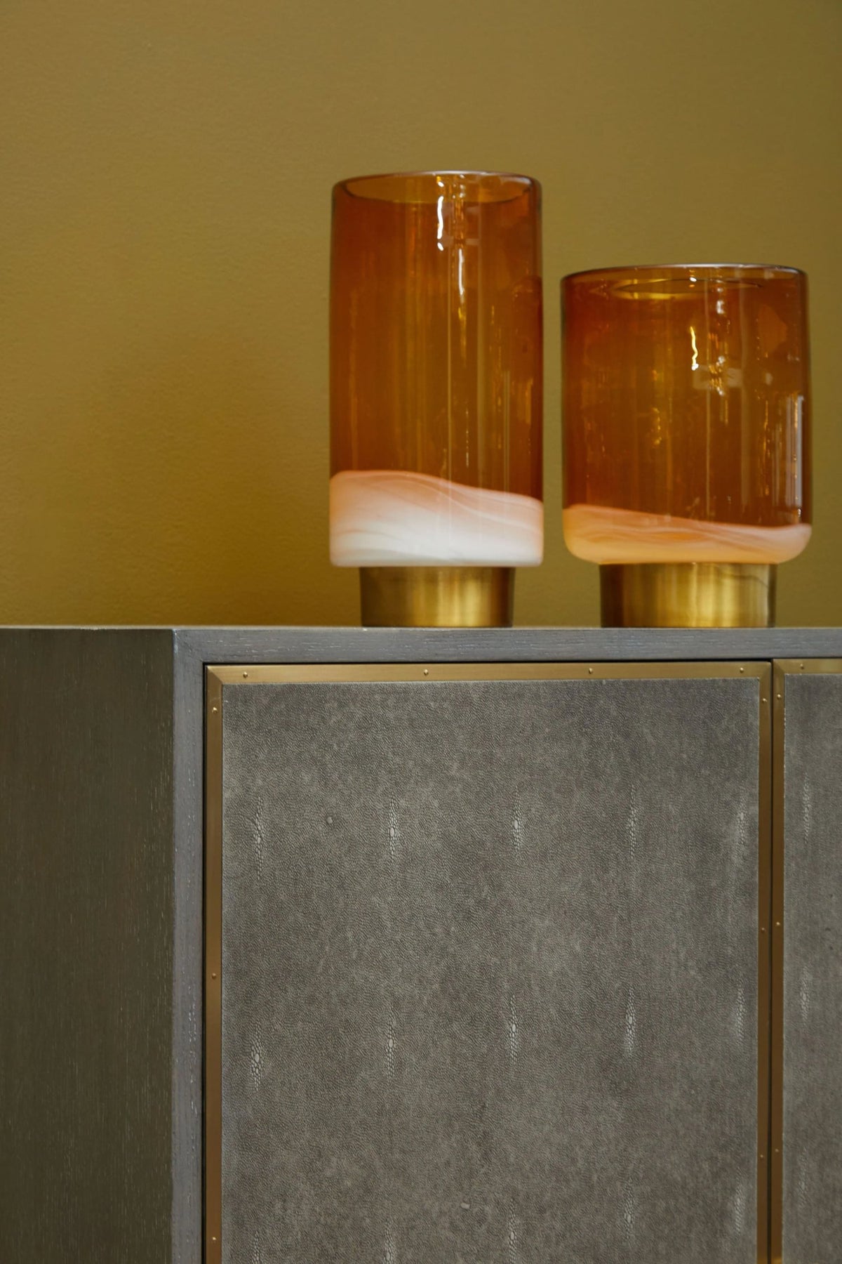 Oxford Grey Shagreen Effect Cabinet