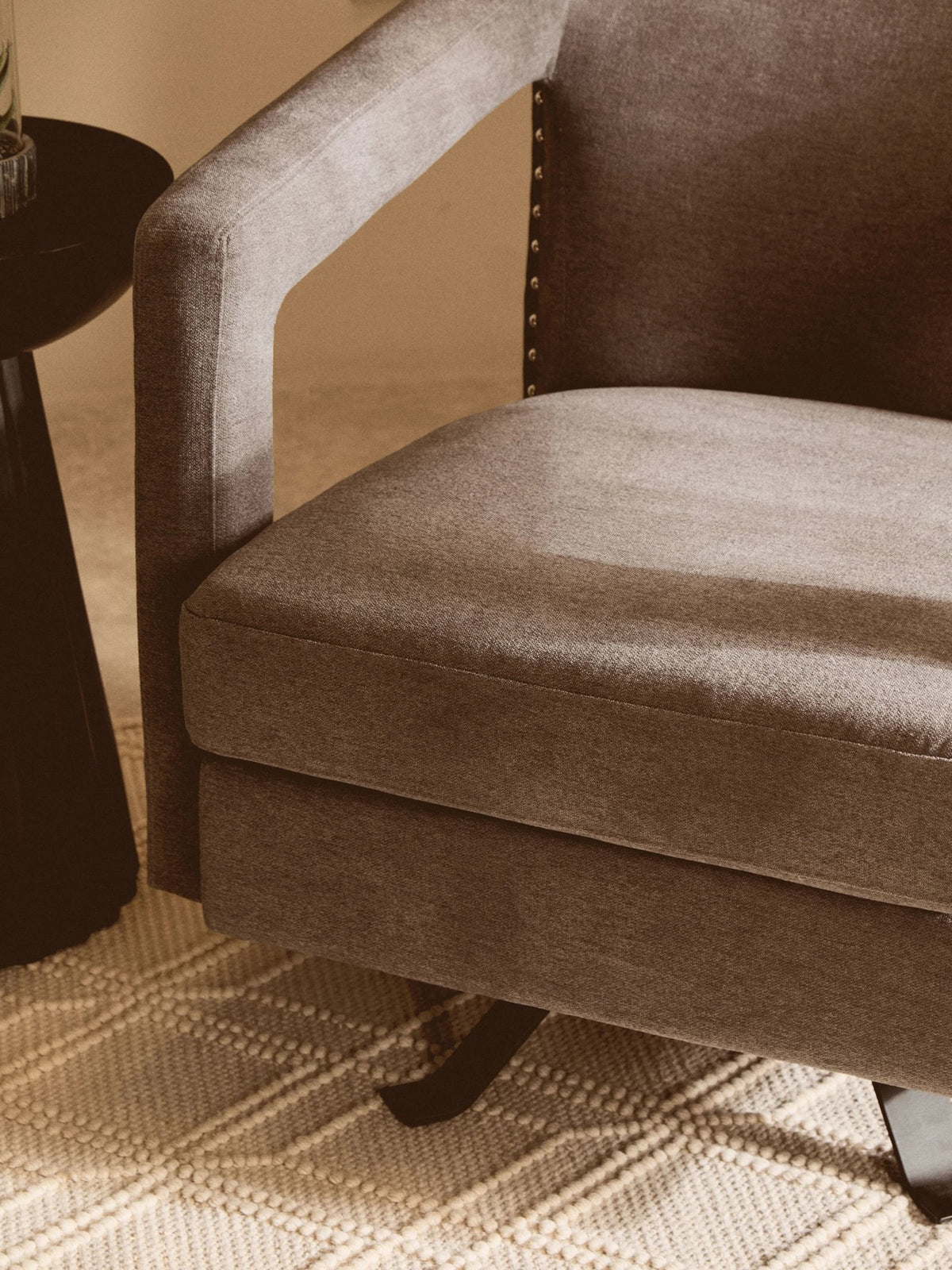 Ascot Velvet Swivel Chair