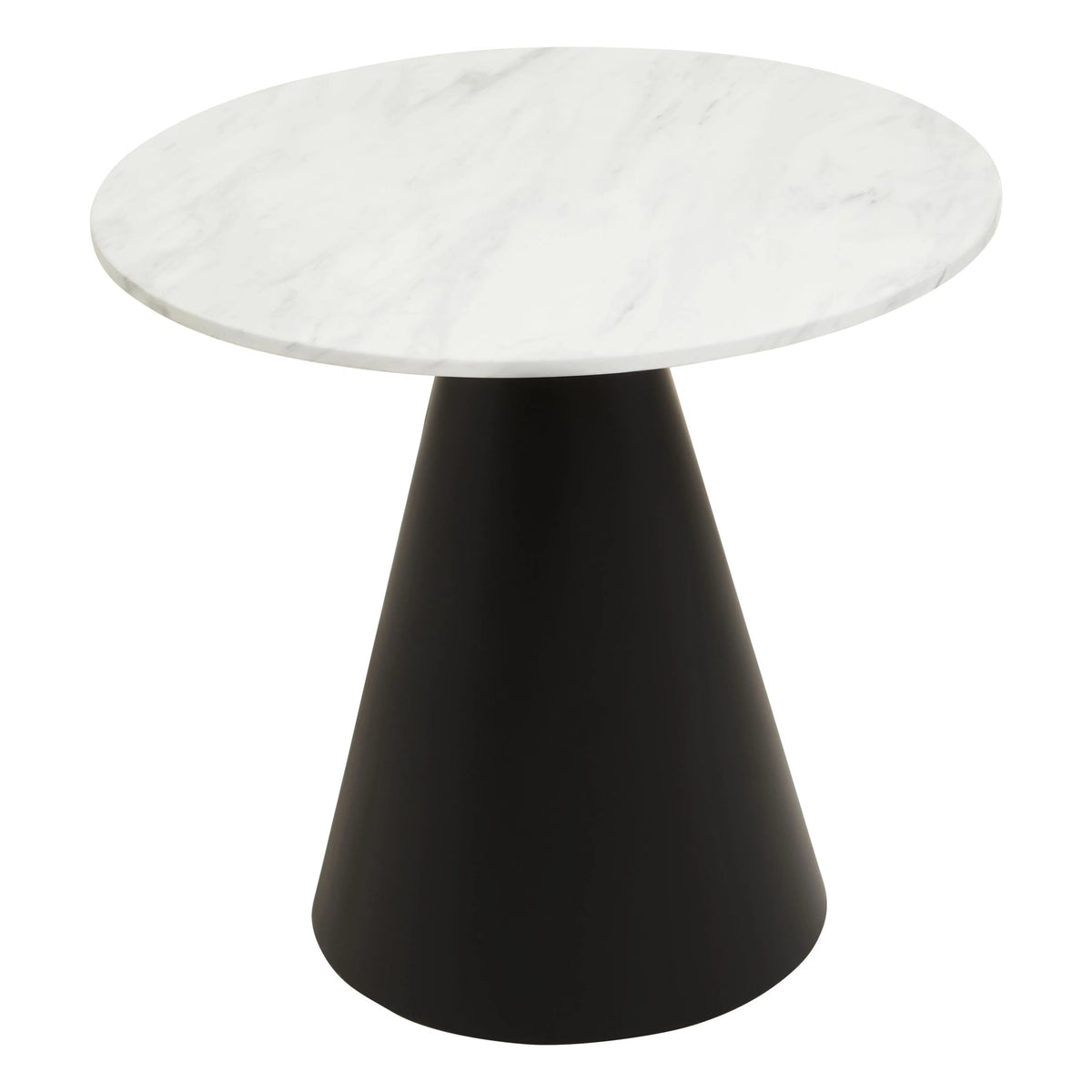 Devon Round White Marble Top Dining Table