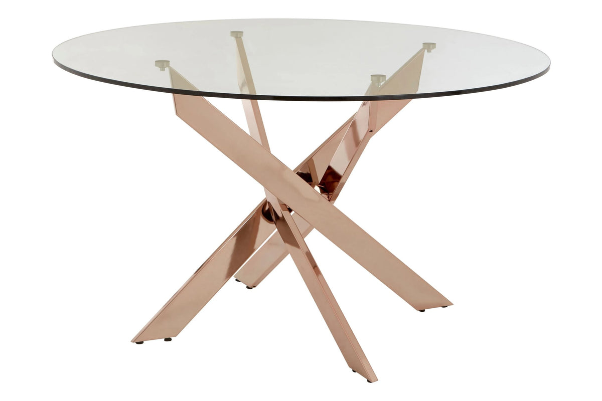 Aurora Round Dining Table #colour_rose-gold