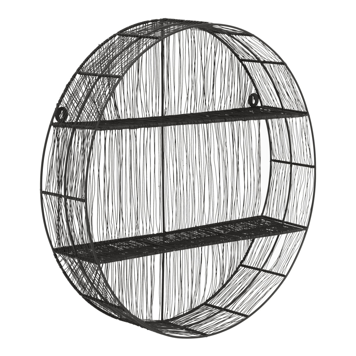 Wetherby Black Wire Round Wall Shelf