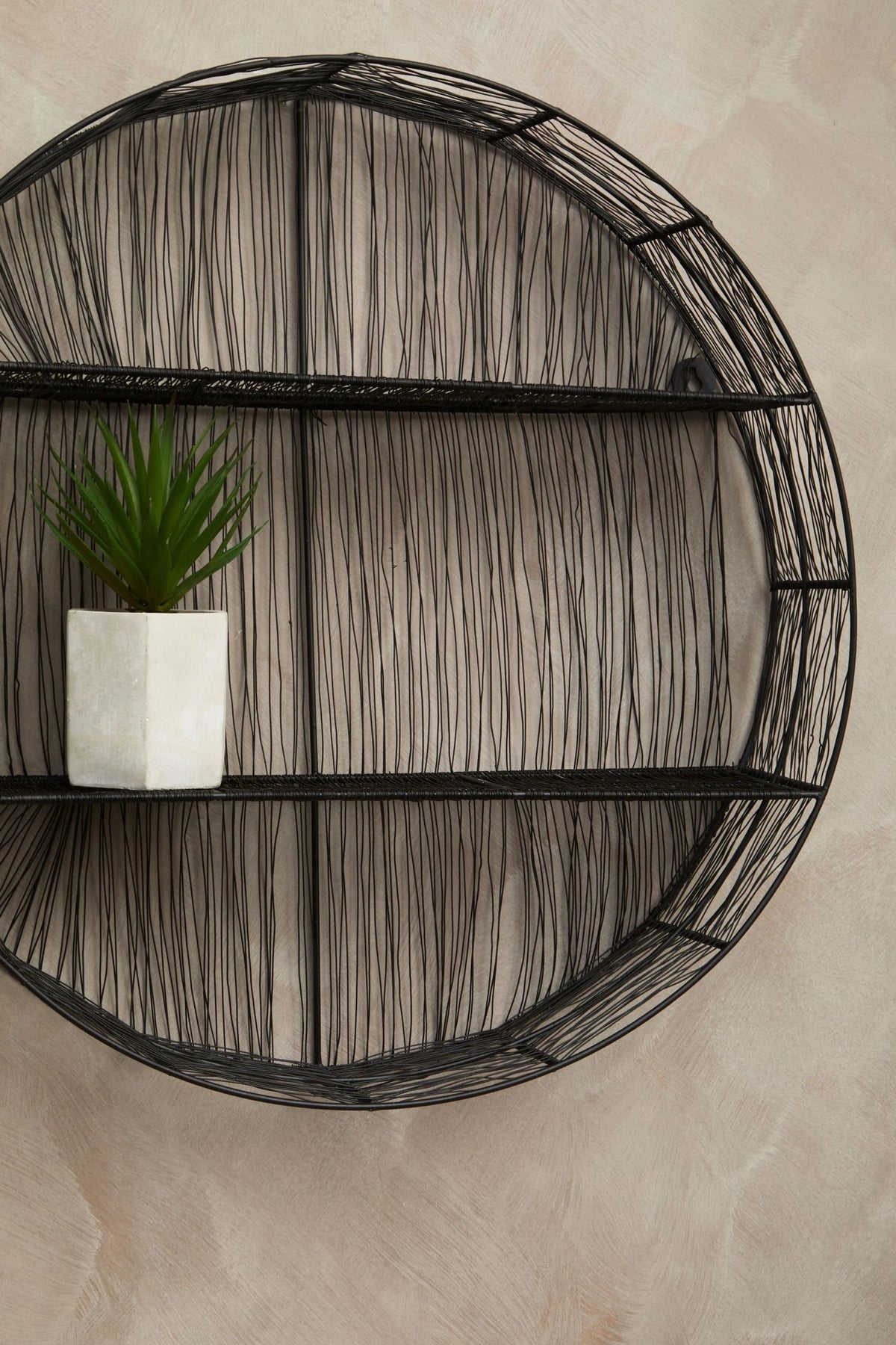Wetherby Black Wire Round Wall Shelf