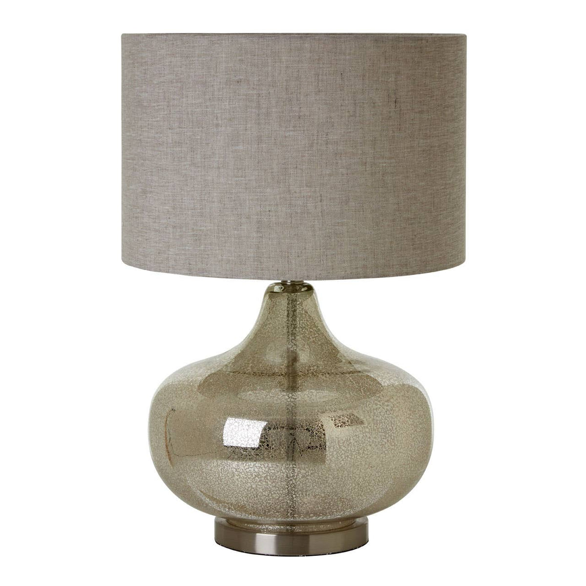 Turin Grey Fabric Shade Table Lamp