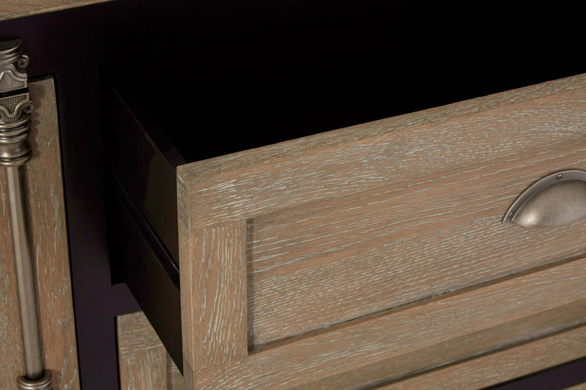 Vienna Grey Wash and Antique Black Sideboard