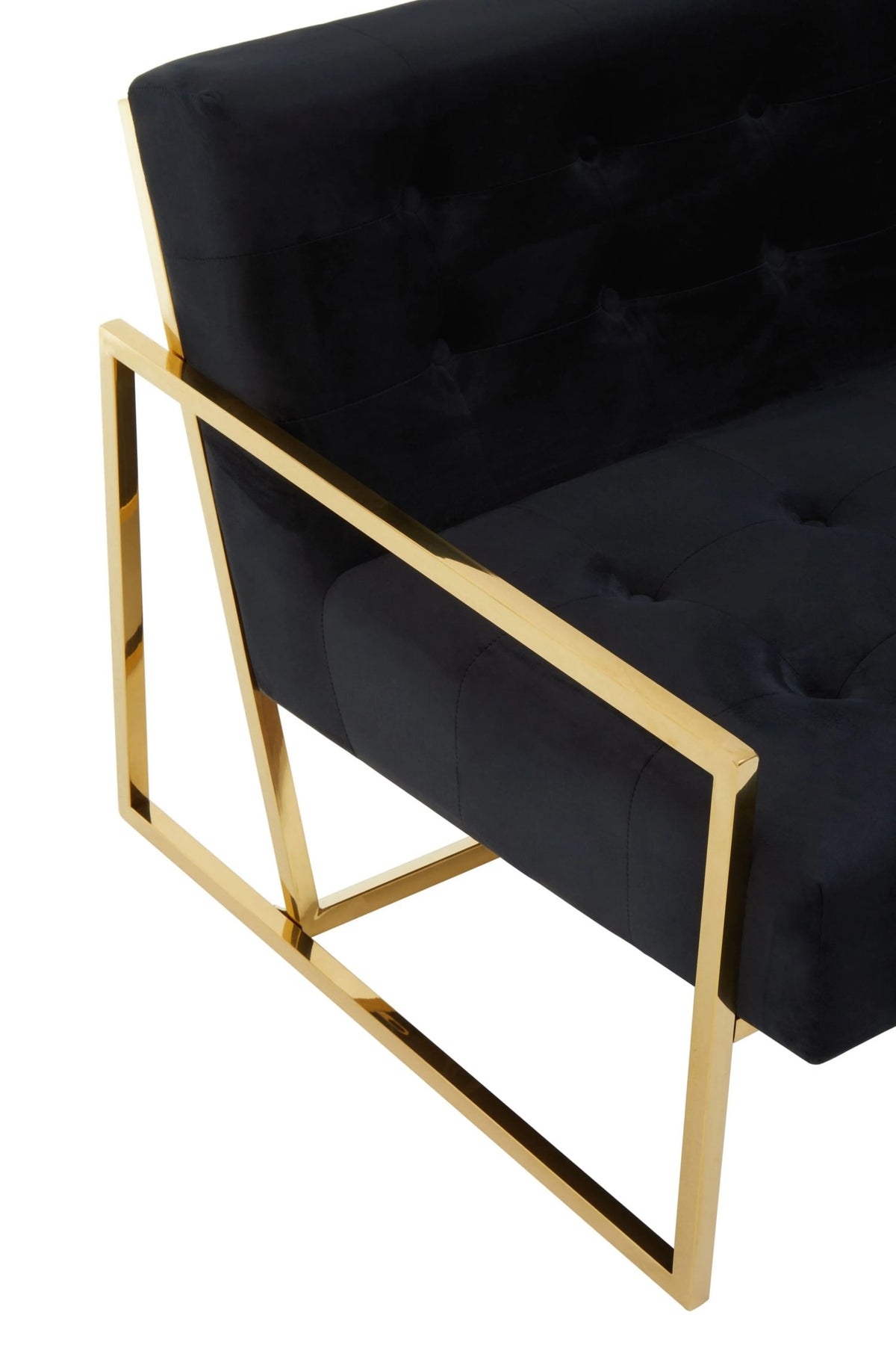 Devon Velvet Two Seat Sofa #colour_black