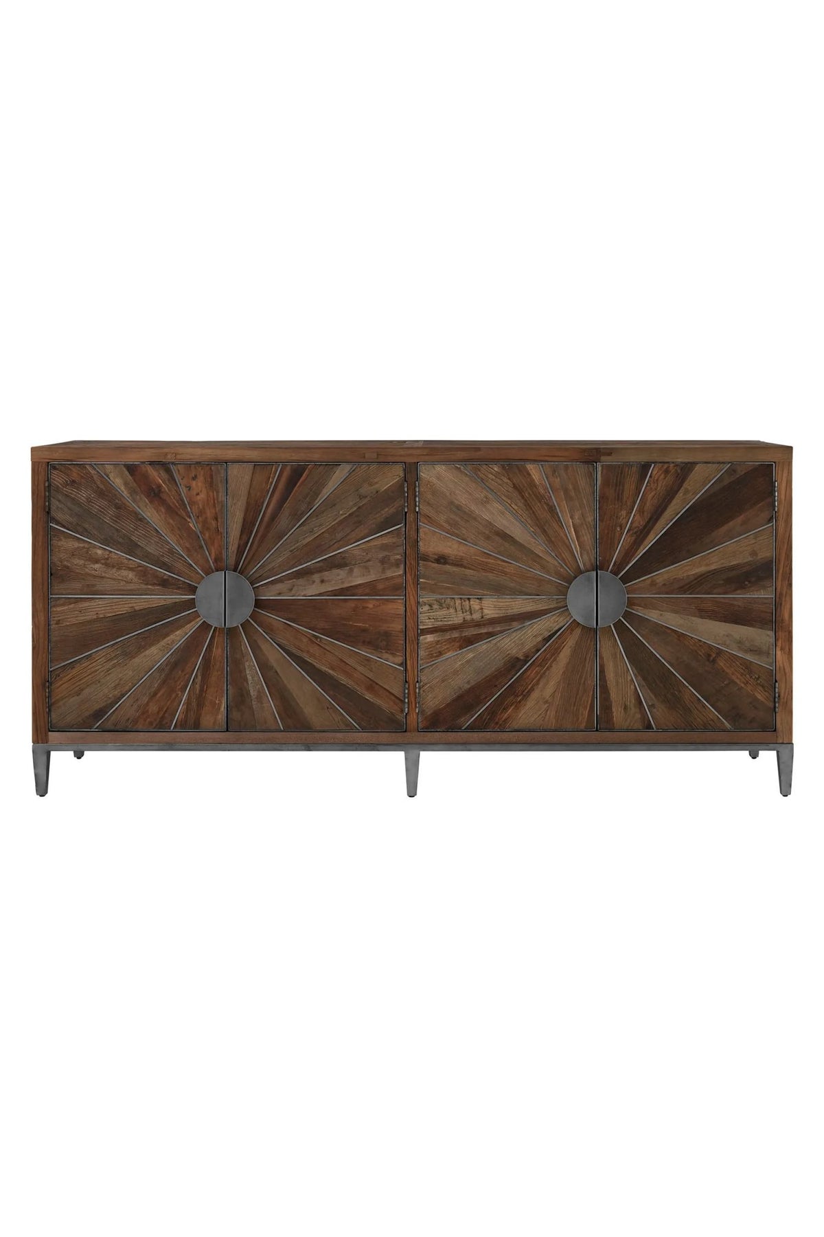 Bexhill Recycled Elm Wood 4 Door Sideboard