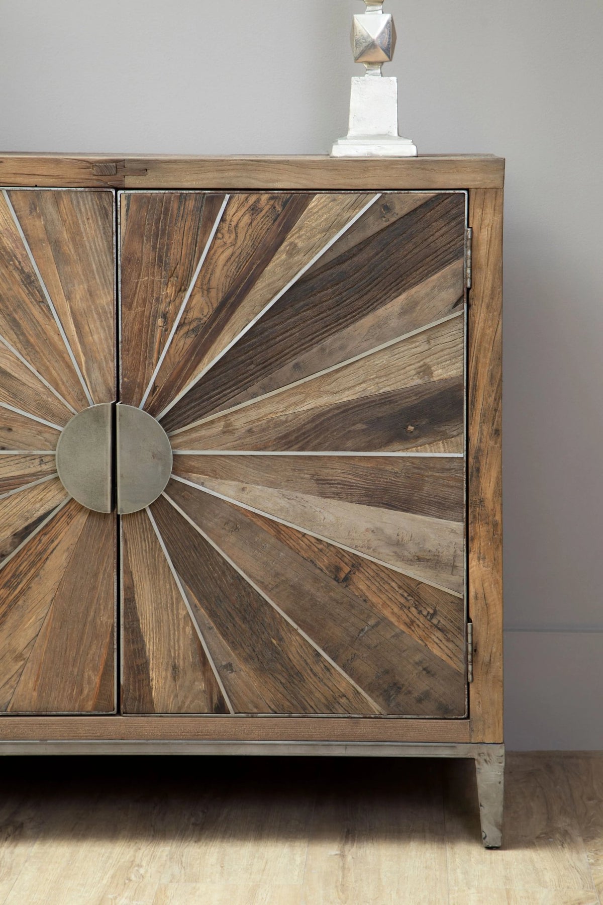 Bexhill Recycled Elm Wood 4 Door Sideboard