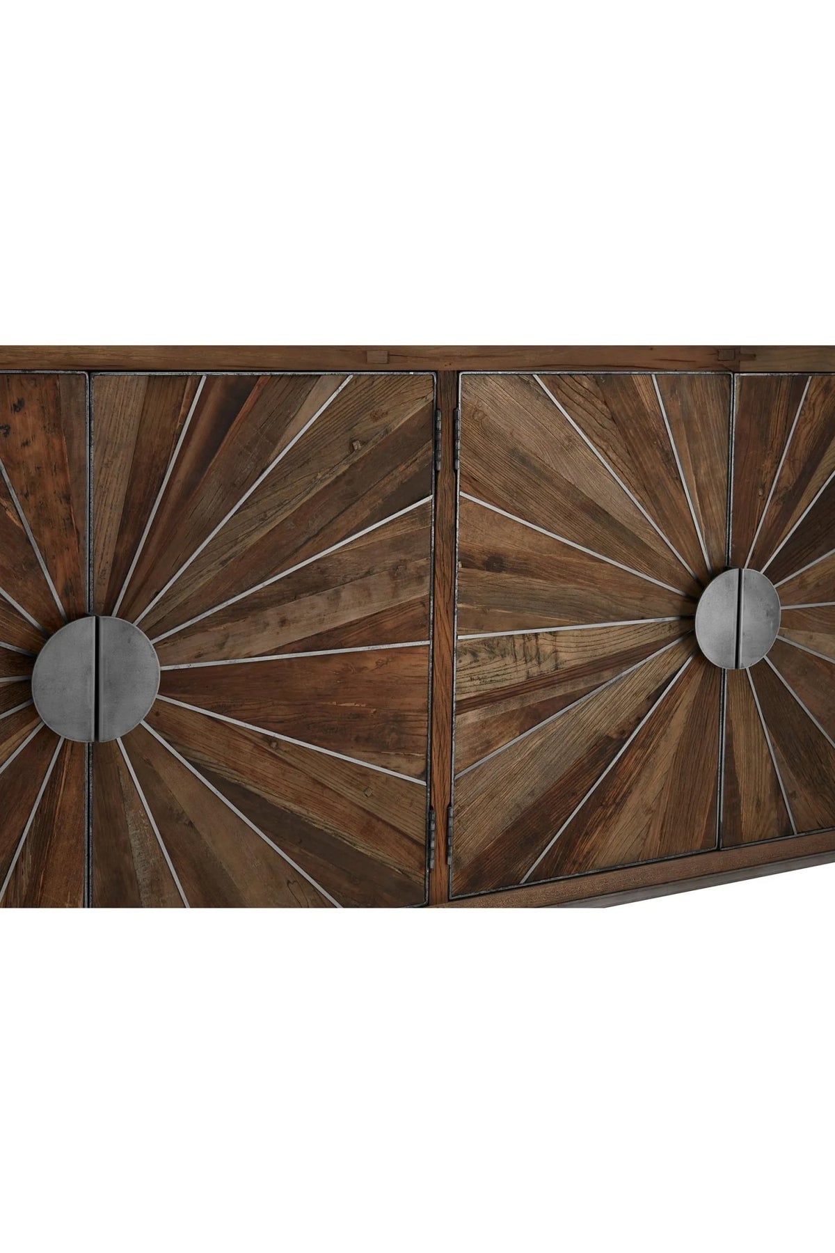 Bexhill Recycled Elm Wood 4 Door Sideboard