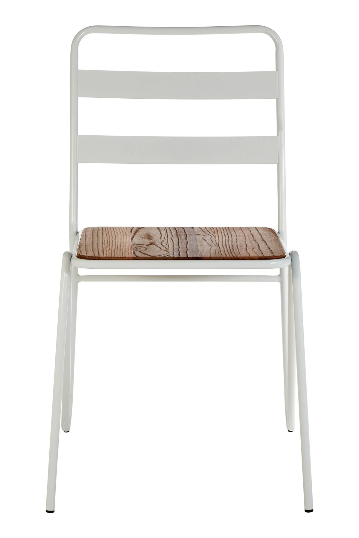 Madison Metal and Elm Wood Chair #colour_white