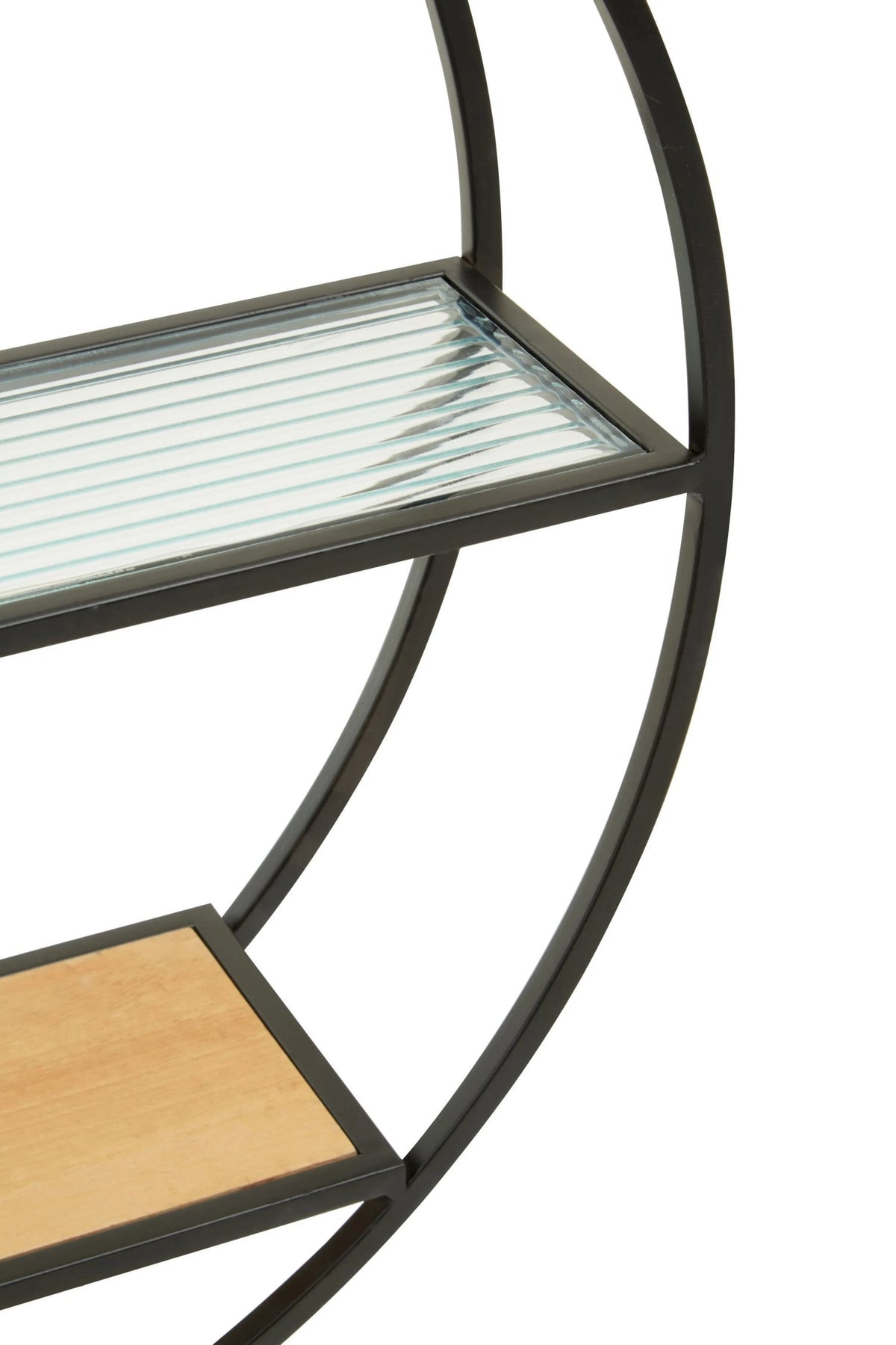Uppingham 3 Tier Round Metal Wall Shelf