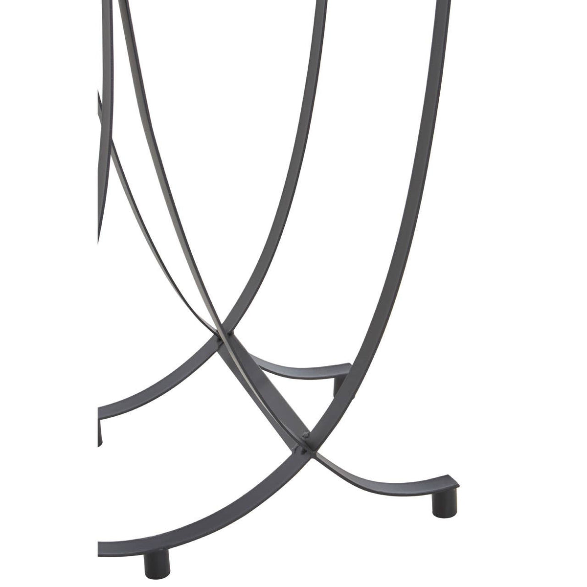 Bath Black Console Table with Grey Glass Top