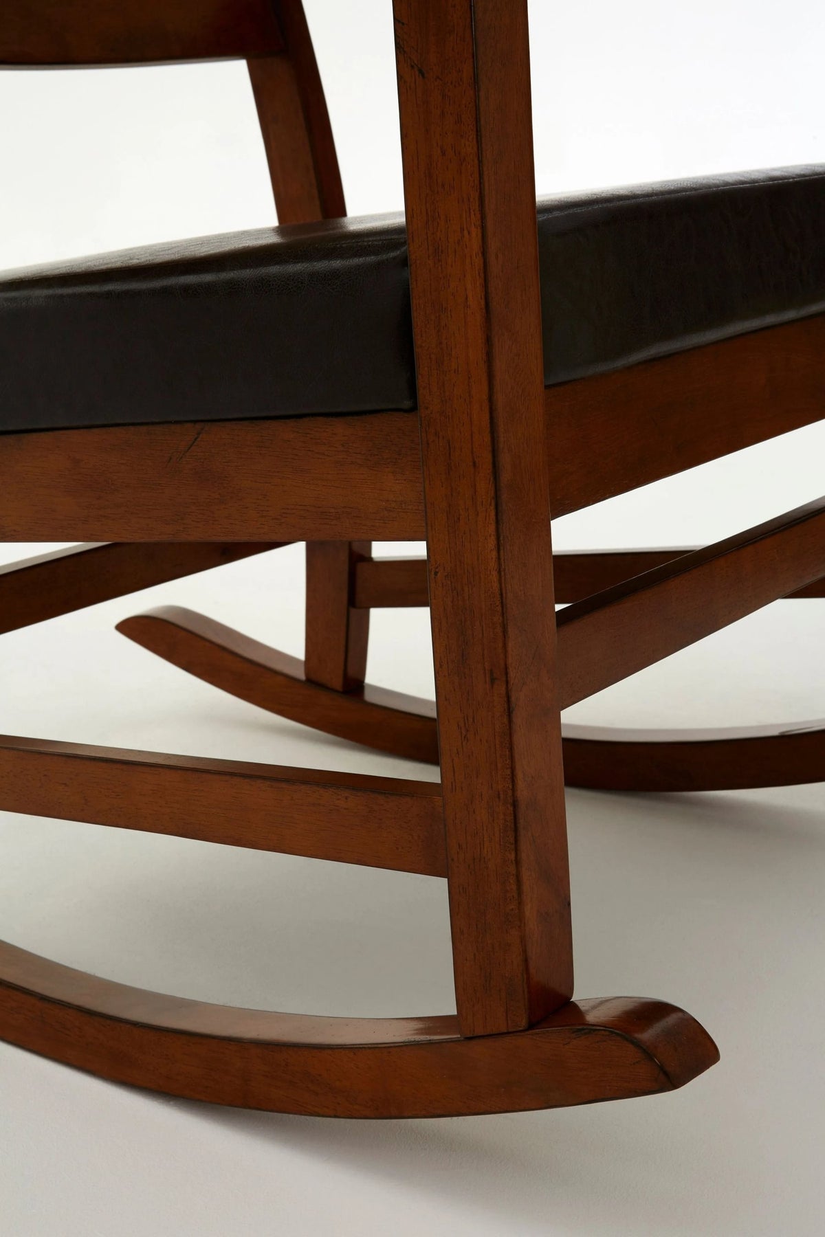 Blandford Brown Leather Effect Rocking Chair