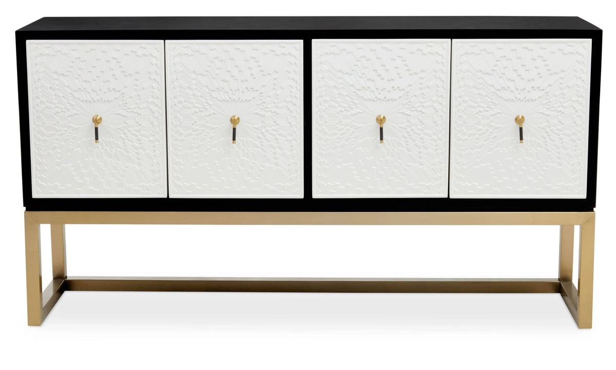 Cambridge Black and White Four Door Sideboard