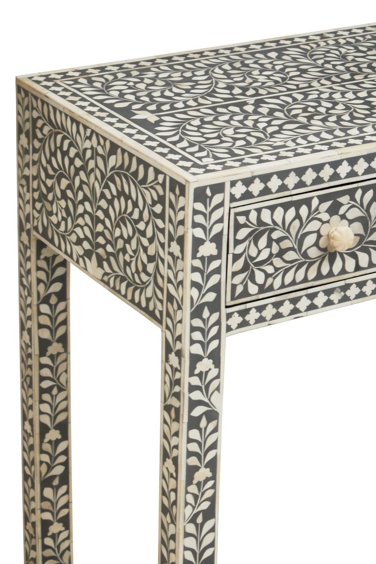 Porto Bone Inlay Desk with 3 Drawers
