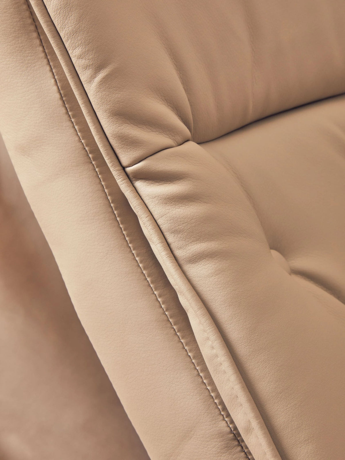 Tring Leather Effect Recliner and Footstool #colour_mink