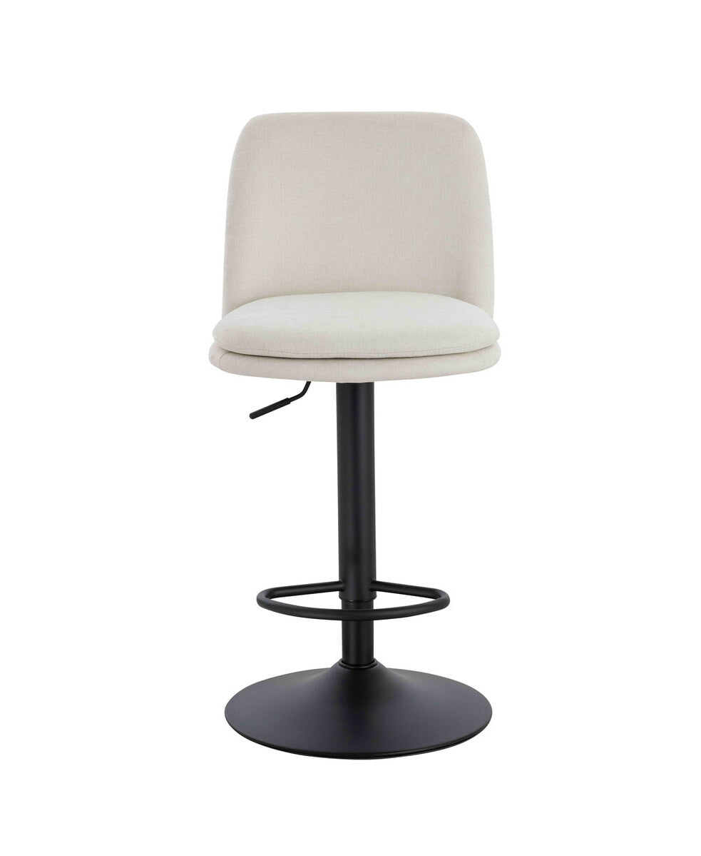 Chichester Set of 2 Textured Fabric Cushioned Bar Chairs