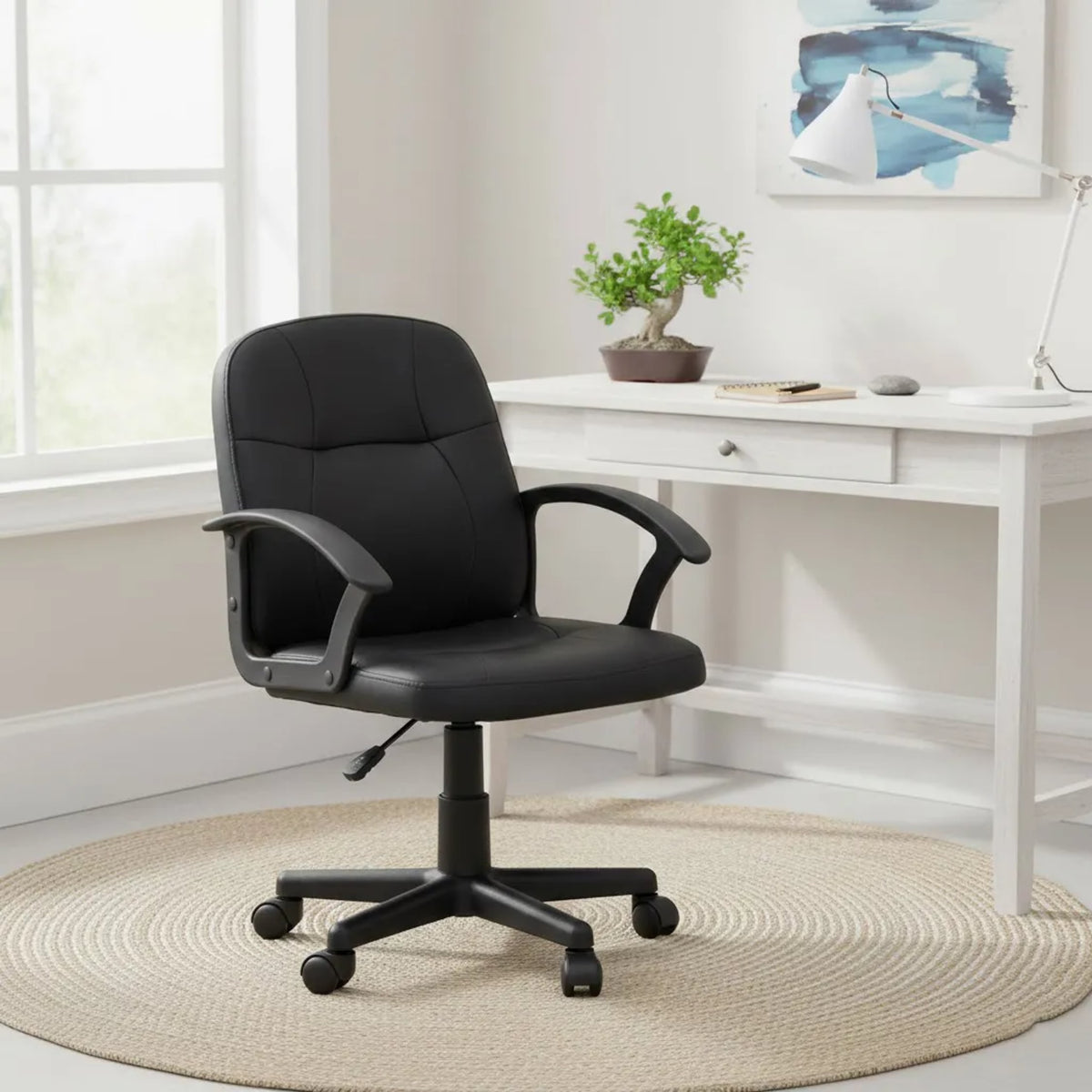 Florence Black Small Home Office Chair